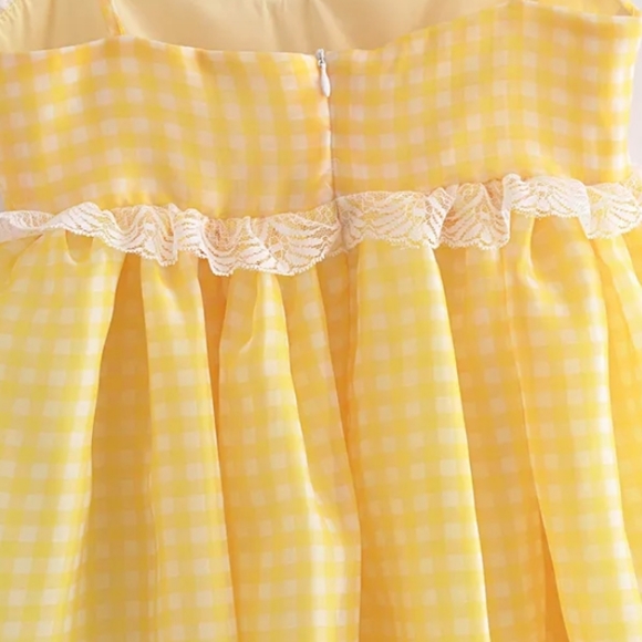 ❗SOLD OUT❗Organza Spaghetti Strap Puff Babydoll Dress - Picture 5 of 16